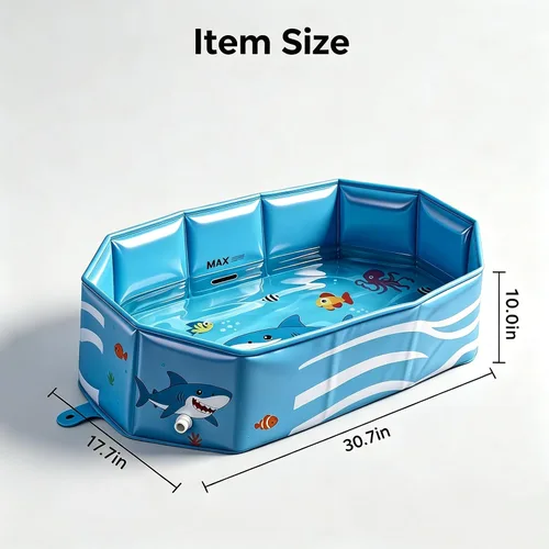 Vista 6 de Bañera para niños pequeños, bañera portátil y plegable para niños
