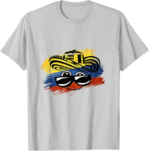 Vista 5 de Camiseta Colombiana para mujer y para hombre, Negro