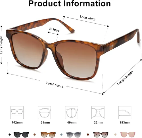 Vista 5 de SOJOS Gafas de sol Polairzed para mujer y hombre SJ2203