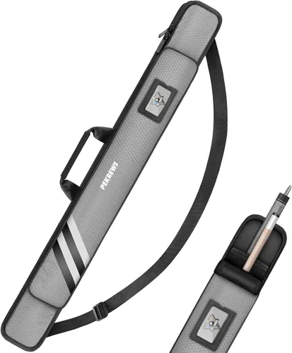 Vista 13 de PEKREWS Estuche para Taco de Billar, Funda Suave para Taco de Billar 1x1 que Contiene 1 Culata y 1 Flechón con Bolsillo con Cremallera para Taco
