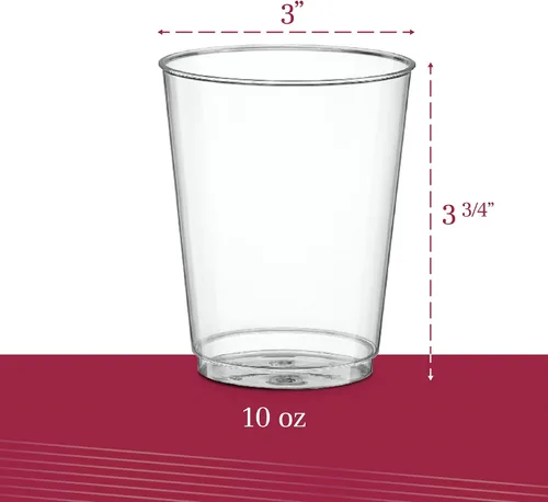 Vista 5 de PLASTICPRO Vasos de plástico desechables (transparente, 50)