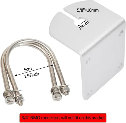 Vista 2 de HYS Soporte de montaje de antena de poste en forma de L SO239-PL259 RG58