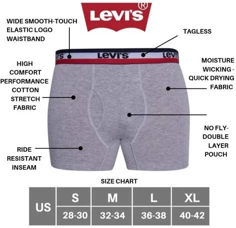 Vista 7 de Levi's - Calzoncillos tipo bóxer para hombre, transpirables, elásticos, 4