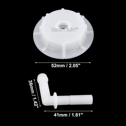 Vista 6 de ACROPIX Tapa de depósito de desbordamiento para depósito de refrigerante para Acura RDX - 1 paquete de 1 color blanco