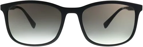 Vista 2 de Prada PS 01TS DG00A7 - Gafas de sol rectangulares de plástico de goma negra color gris degradado Caucho negro talla única