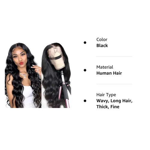 Vista 10 de Pelucas de cabello humano ondulado con encaje frontal de 13 x 4 HD, predepilada con Baby Hair, pelucas de cabello humano sin pegamento para mujeres