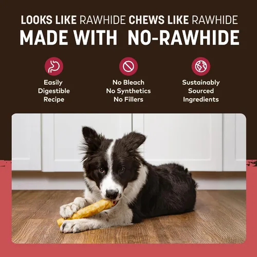 Vista 5 de Earth Animal Masticables sin ocultar – de The Grill Rolls Bacon Cheeseburger Sabor Rawhide Free Medium Dog Chews – 3