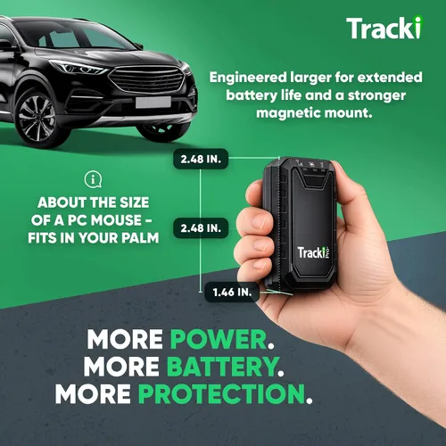 Vista 3 de Tracki Rastreador GPS Pro para vehículos, suscripción de 12 meses incluida, seguimiento de autos y activos durante meses, rastreador GPS oculto