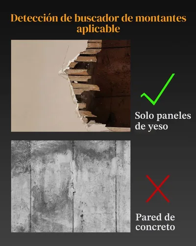 Vista 8 de Escáner de pared 6 en 1, herramienta de escáner de pared mejorada para detectar paneles de yeso, cables de CA de metal de madera con sensor