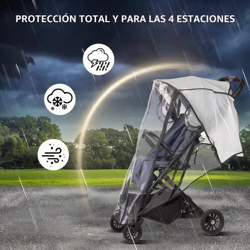 Vista 6 de Funda transparente para cochecito de bebé, mantiene al bebé seco