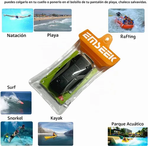 Vista 6 de Waterproof Car Key Fob Case Swim Dry Key Shell Bag Transparente