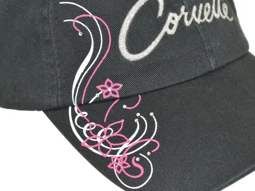 Vista 2 de Sombrero negro Corvette Sparkle Script, Negro