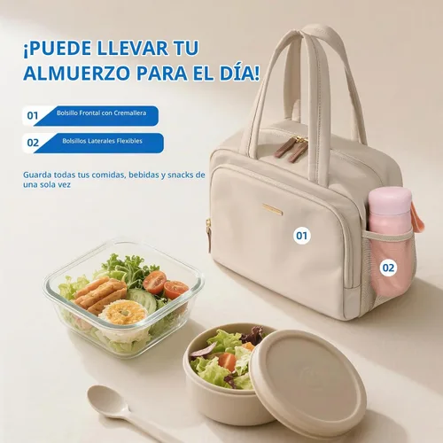 Vista 9 de Bolsas de almuerzo reutilizables con aislamiento para mujer