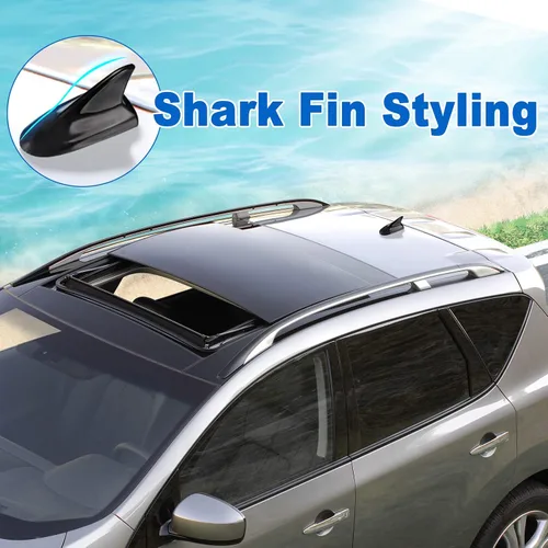 Vista 3 de Eightwood Shark Fin - Antena de radio FM para automóvil, reemplazo universal de antena de montaje en techo para vehículo, automóvil, camión