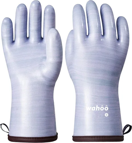 Vista 11 de LANON Protection Wahoo Guantes de silicona líquida para horno ahumador, grado de contacto con alimentos, guantes resistentes al calor para cocinar