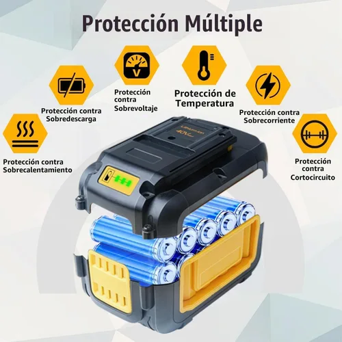 Vista 5 de FSKE Reemplazo de 7.5Ah para batería Dewalt 40V DCB404 DCB406 DCB407 DCB114 Tiempo de funcionamiento extendido y compatible con herramientas