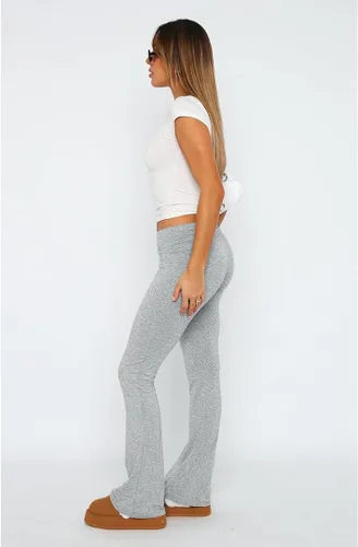 Vista 4 de Leggings acampanados para mujer, cintura elástica doblada, pantalones de yoga para entrenamiento, pantalones casuales ajustados con corte de bota