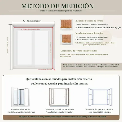 Vista 7 de Persianas de bambú retro de 14, 26, 32, 36, 42, 53, 60, 65, 70, 72, 76 pulgadas, persianas enrollables de bambú para ventanas, persianas enrollables
