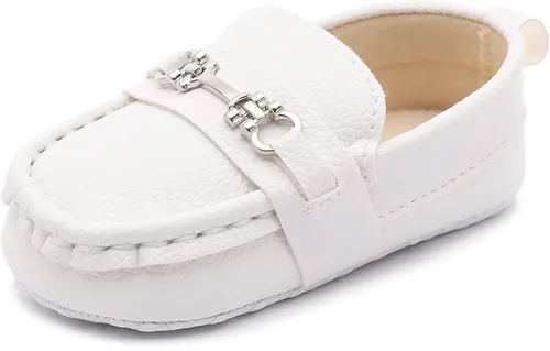 Vista 27 de LONSOEN - Zapatos de cuna para aprender a caminar, de vestir, para niños y niñas 209 Negro