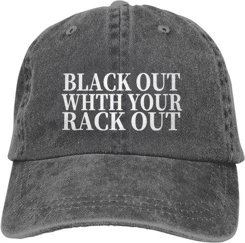 Vista 9 de Black Out con su Rack Out Gorras de béisbol Retro Sports Denim Cap Negro