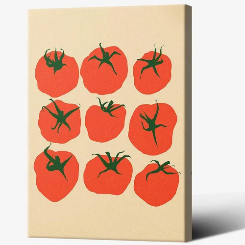 Vista 9 de Pósteres nocturnos de pasta retro, arte divertido de comida de fideos, arte de mediados de siglo, lienzo de cocina moderna de mediados de siglo