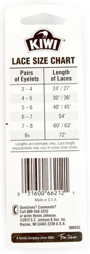 Vista 3 de SC Johnson Kiwi Outdoor Nylon Boot Laces, redondos, marrón, 0.8 oz