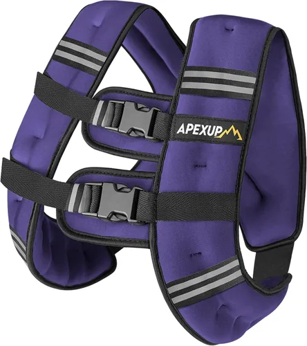 Vista 23 de APEXUP - Chaleco con peso de 5, 10, 15, 20, 25 y 30 libras para hombre y mujer, con rayas reflectantes, equipo para entrenamiento de fuerza y correr