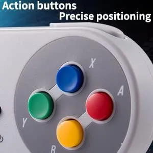 Vista 8 de Paquete de 2 controladores SNES inalámbricos para juegos retro, kiwitatá de 2.4 GHz remoto inalámbrico SNES Game Pad Controller para WindowsSNES