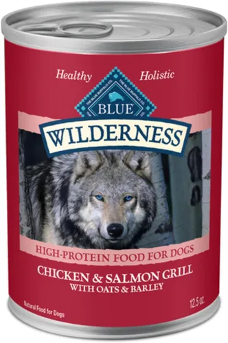 Vista 13 de Blue Buffalo Wilderness Alimento húmedo para perros adultos con granos saludables, hecho con ingredientes naturales, carne de res y pollo, lata