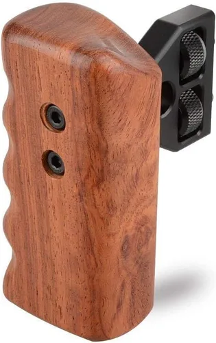 Vista 5 de CAMVATE DSLR - Soporte de montaje de mango de madera para DV Video Cage Rig Mano izquierda