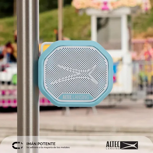 Vista 2 de Altec Lansing HYDRATREK - Altavoz Bluetooth magnético, impermeable IP67, altavoz portátil, emparejamiento inalámbrico verdadero, carga rápida USB-C