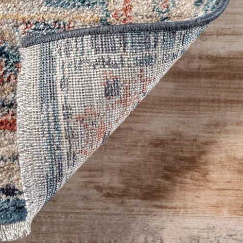Vista 8 de nuLOOM Harley Faded Medallion - Alfombra decorativa, 2 x 3, color azul