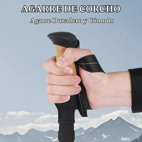 Vista 3 de FireHiking Bastones de senderismo ultraligeros 7075 de aluminio plegables de senderismo bastones portátiles compactos
