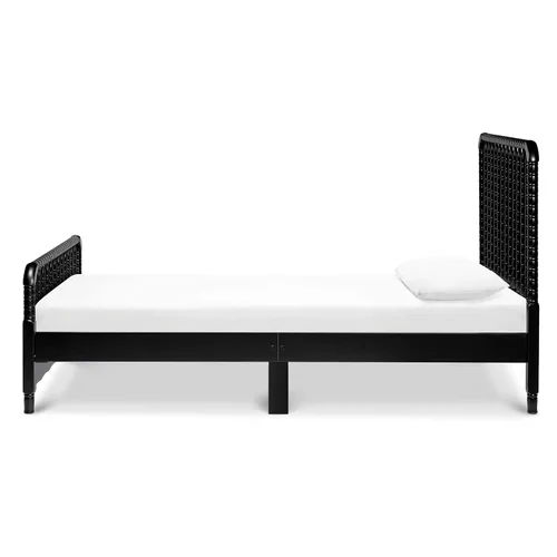 Vista 8 de Davinci Jenny Lind - Cama individual con postes de husillo de madera en ébano - Listones de soporte de colchón incluidos