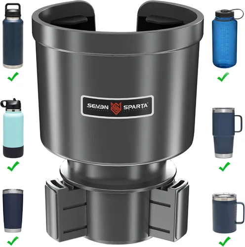 Vista 12 de Adaptador expansor de portavasos de automóvil mejorado con base ajustable desplazada, compatible con Yeti Ramblers de 14/24/36/46 oz, Hydro Flasks