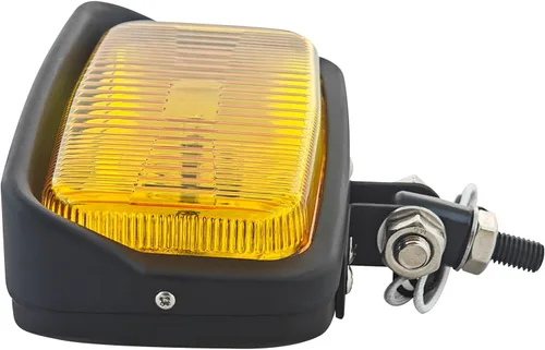 Vista 6 de FATECIM Vintage motocicleta cuadrado faro retro cabeza luz lámpara ámbar lente con visera universal para Harley Cruiser Bobber Chopper Yamaha Honda