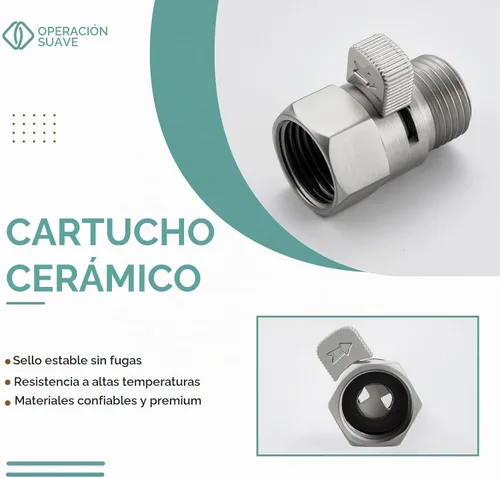 Vista 6 de Aomasi Restrictor de flujo de cabezal de ducha para baño doméstico, níquel Níquel cepillado