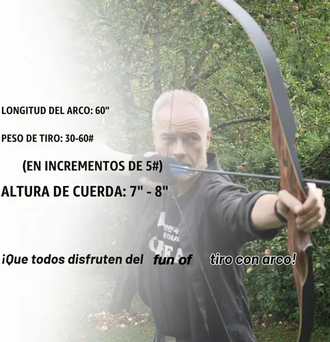 Vista 5 de Sanlida Archery Arco de una sola pieza Royal X8 de 60 pulgadas, arco largo tradicional de madera para caza hecho a mano, kit de arco y flechas