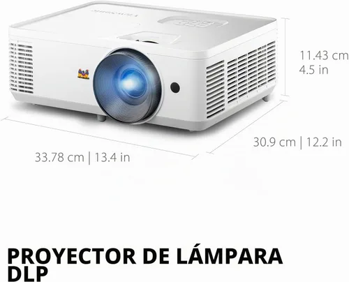 Vista 2 de ViewSonic PA503HD 4000 Lumens 1080p Full HD DLP Projector, High Brightness
