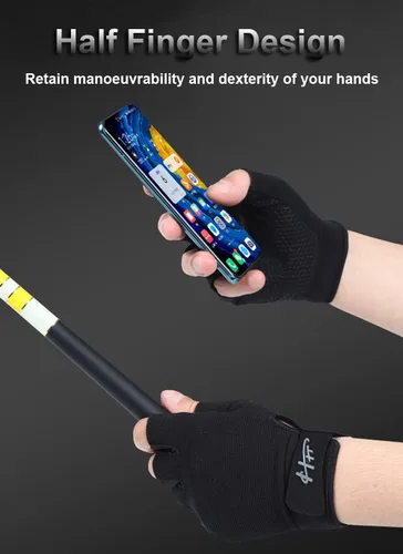 Vista 3 de SUJAYU Guantes sin dedos, guantes multiusos para agua y deportes para pesca, vela, remo, kayak y más, para hombres y mujeres