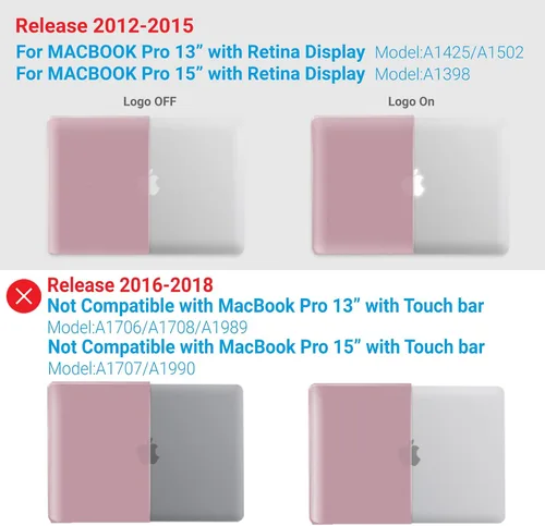 Vista 86 de IBENZER - Compatible con Funda para MacBook Pro de 13 Pulgadas 2015 2014 2013 Finales 2012 A1502 A1425, Carcasa Rígida con Cubierta para Teclado