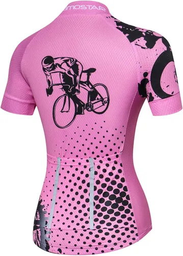 Vista 2 de PSPORT Camisas de ciclismo de manga corta para mujer reflexivo