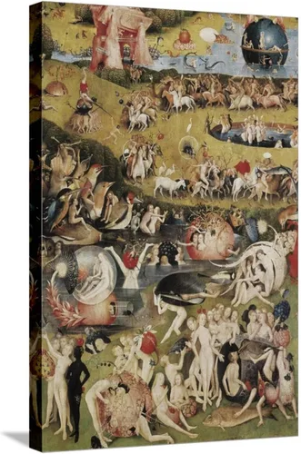 Vista 4 de ART.COM Lienzo decorativo para pared El jardín de las delicias terrenales por Hieronymus Bosch, 12 x 18 pulgadas