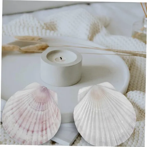 Vista 8 de Healifty Platos de concha de vieira 10 piezas de decoración natural de conchas para decoración de barbacoa de cena