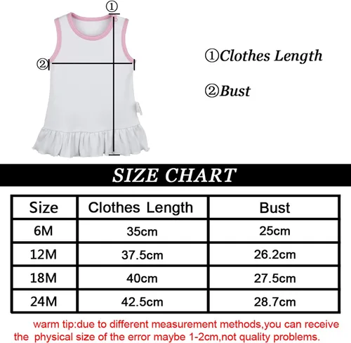 Vista 2 de iDzn Tater Tot - Vestidos divertidos para bebés y niñas, vestido de princesa de 0 a 24 meses, ropa de 100% algodón