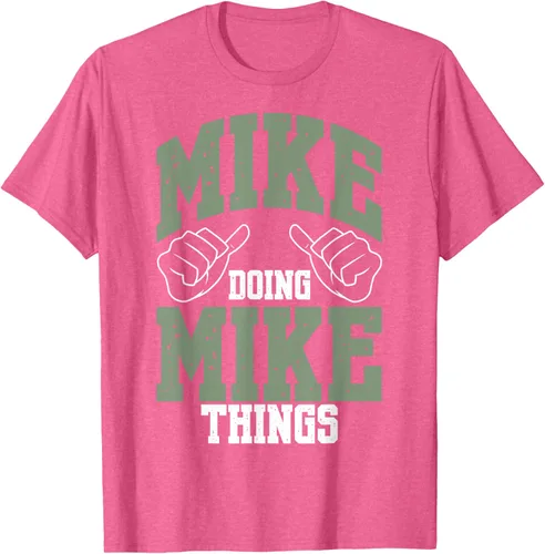 Vista 15 de Camiseta divertida de Mike Doing Mike Things Mike Birthday, Negro
