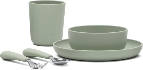 Vista 19 de Lalo Big Bites - Juego completo de vajilla para niños, apto para lavavajillas, sin BPA, juego de vajilla para niños, incluye cuenco apilable, plato