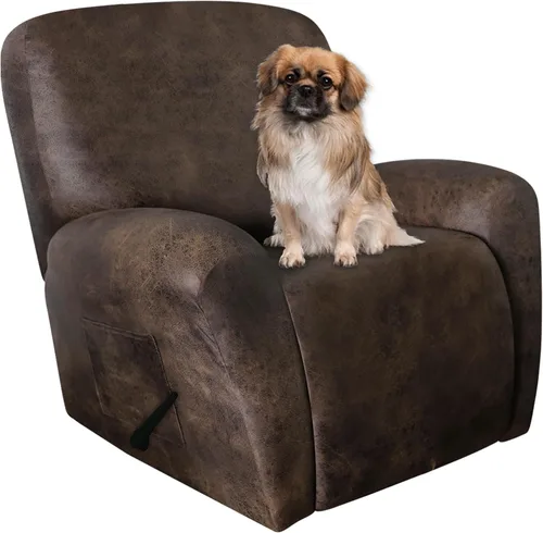Vista 22 de ANARACHON Fundas para Sillas Reclinables Tipo Cuero, 4 Piezas Funda para Sillón Reclinable Lazy Boy, Protector de Muebles - Funda Suave Lavable