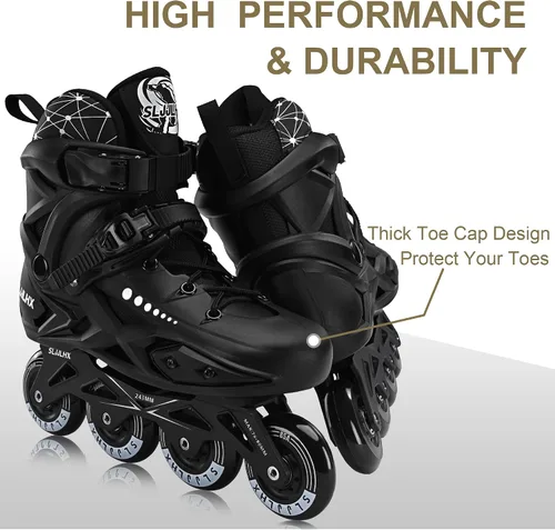 Vista 8 de Patines en línea profesionales para hombres y mujeres, patines de fitness para adultos, hombres y mujeres, cómodos y transpirables, con forro