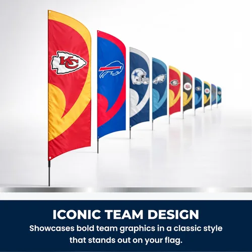 Vista 2 de Party Animal con licencia oficial de la NFL, bandera para parte trasera de camioneta